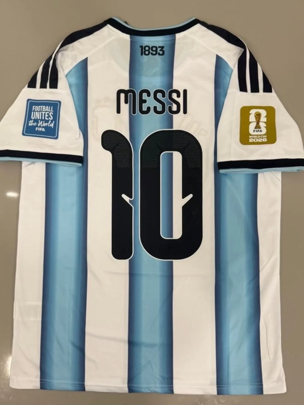 Argentina 10 Messi World Cup Jersey – Blue & White Stripes Classic Soccer Kit